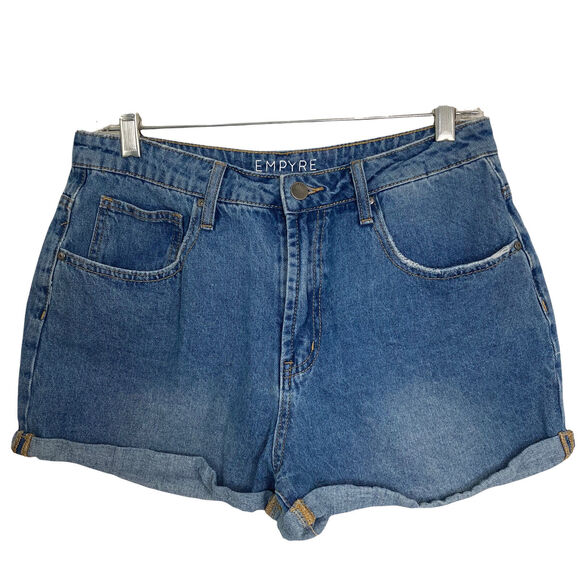 Empyre Shorts Melanie Womens Juniors 9 Denim Medium Wash - Picture 9 of 9